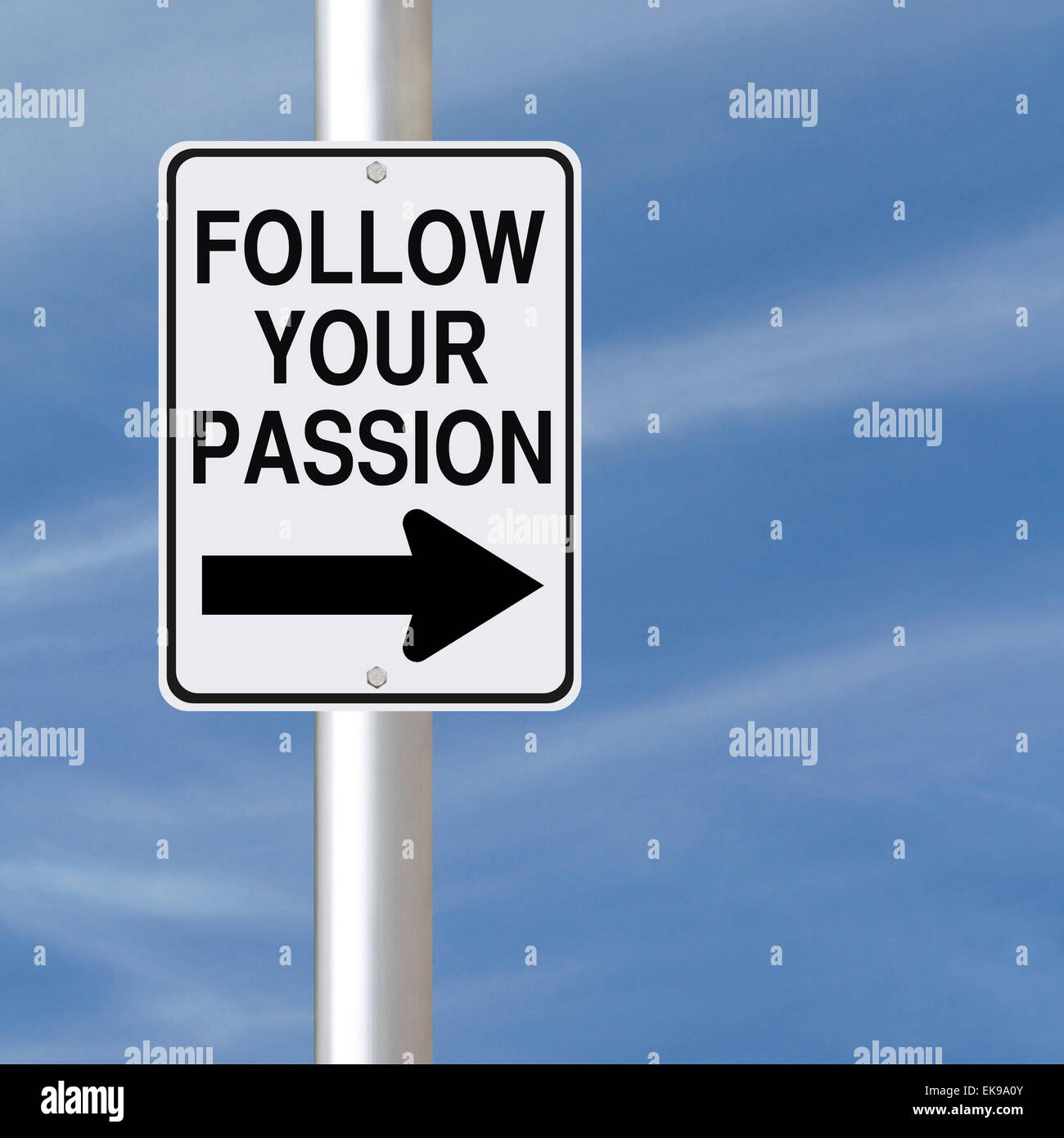 Follow Your Passion Stock Photo