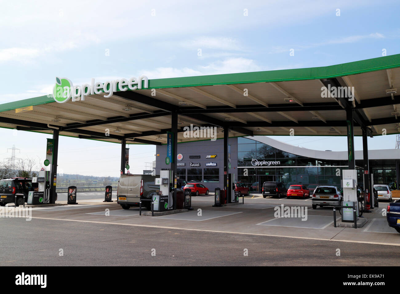Applegreen Open Northern Ireland S First Motorway Service Station On The M2 Motorway In Templepatrick County Antrim Northern Ireland 8th April 2015 Stock Photo Alamy