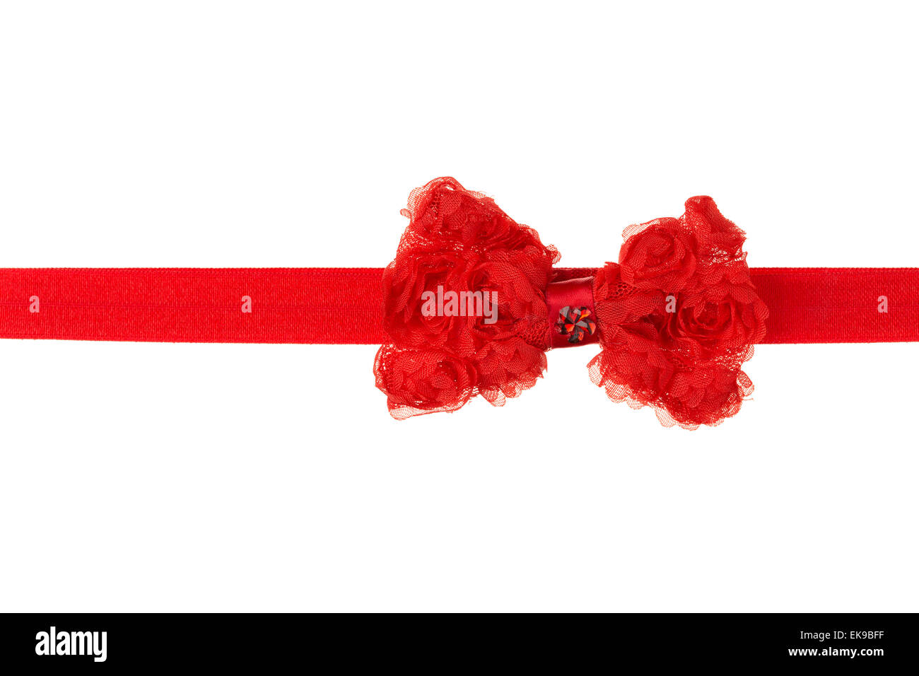 Red ribbon bow isolated on white background Stock Photo - Alamy