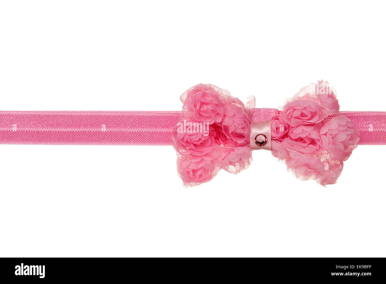 Pink ribbon bow isolated on white background Stock Photo - Alamy