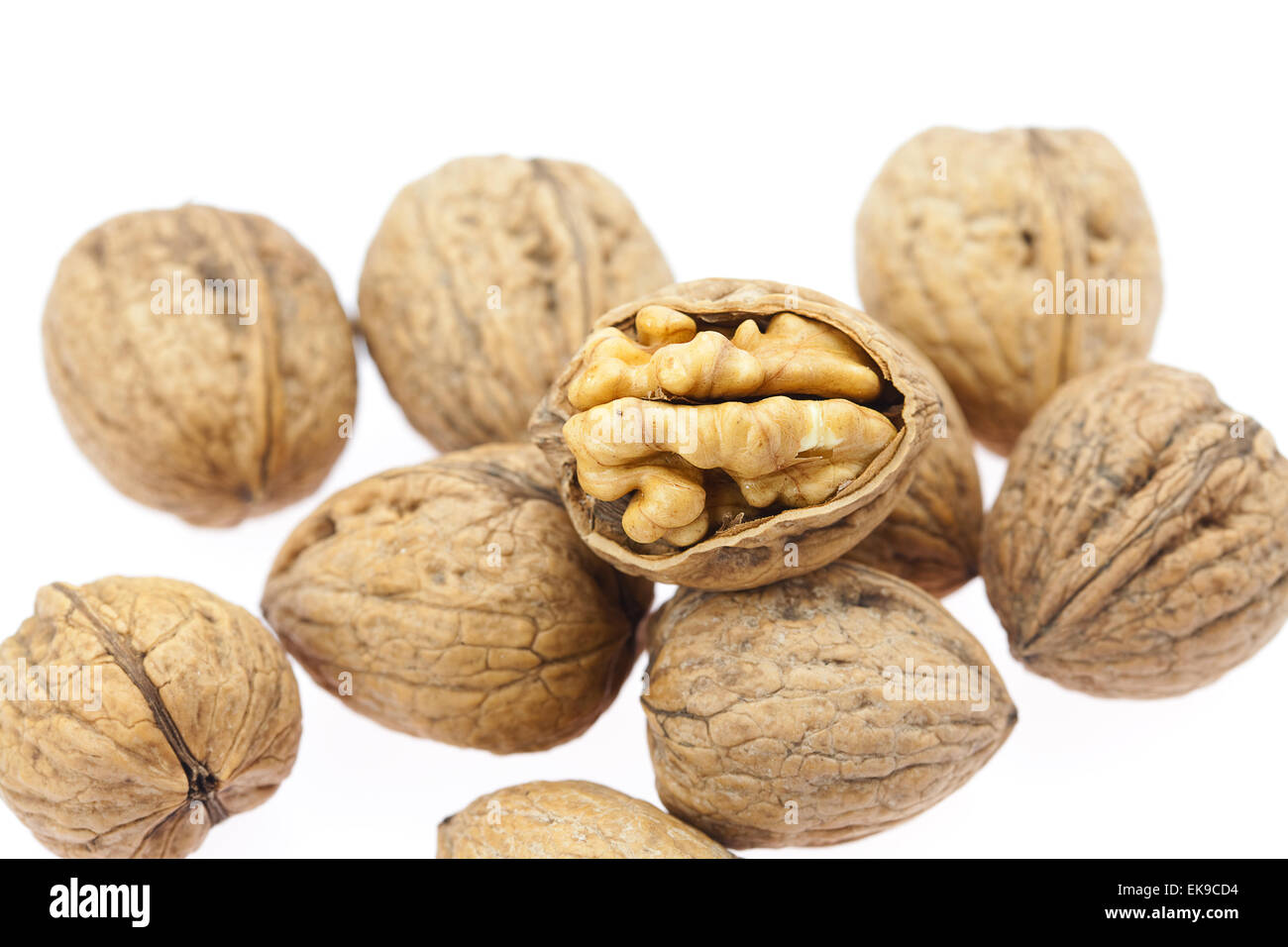 Walnuts isolated on white Stock Photo - Alamy