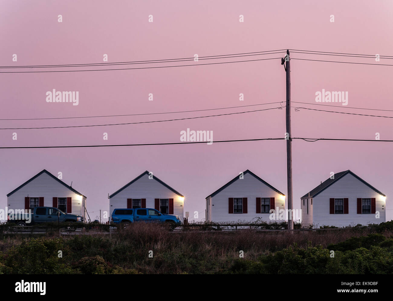 Beach Cottages Truro Cape Cod Massachusetts Usa Stock Photo