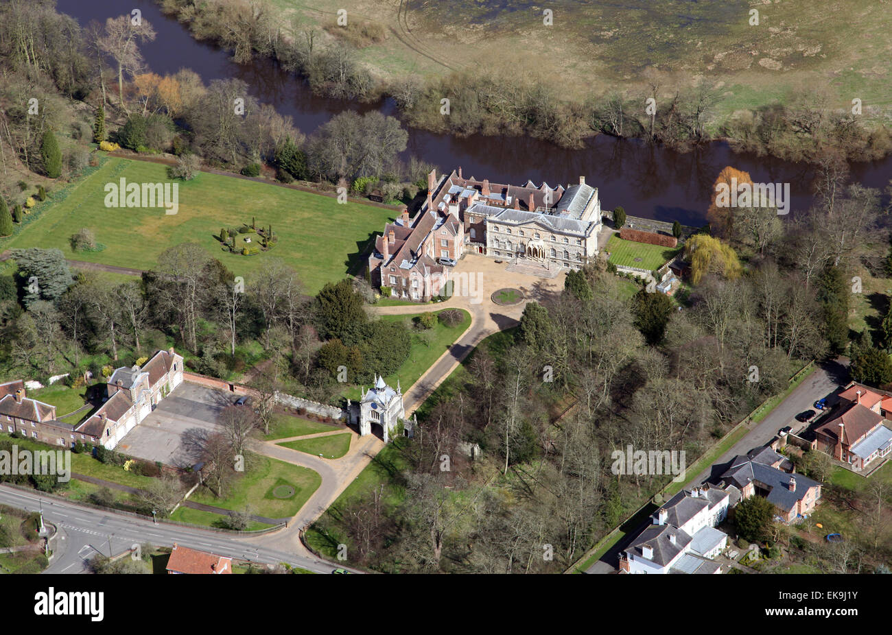aerial view of Palace near York, home of the of