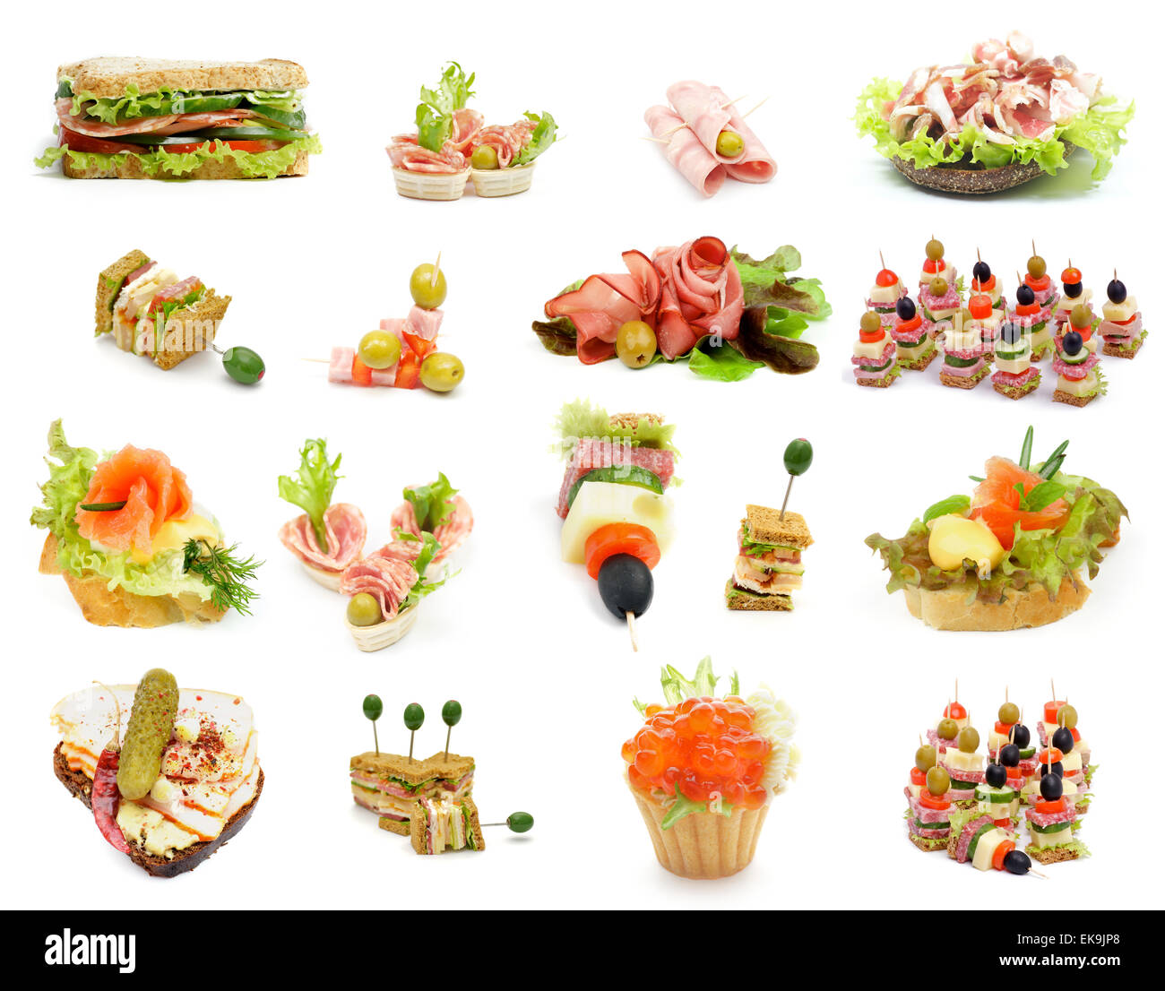 Collection of Snacks Stock Photo Alamy