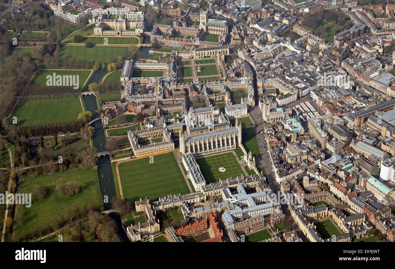 aerial view of the English city of Cambridge, UK Stock Photo