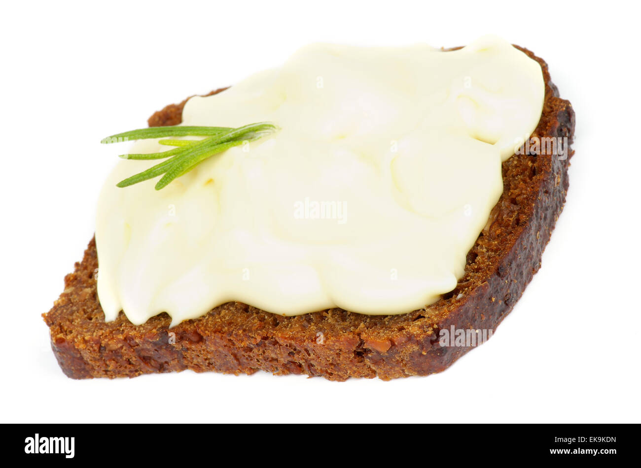 Cheese Spread Sandwich Stock Photo