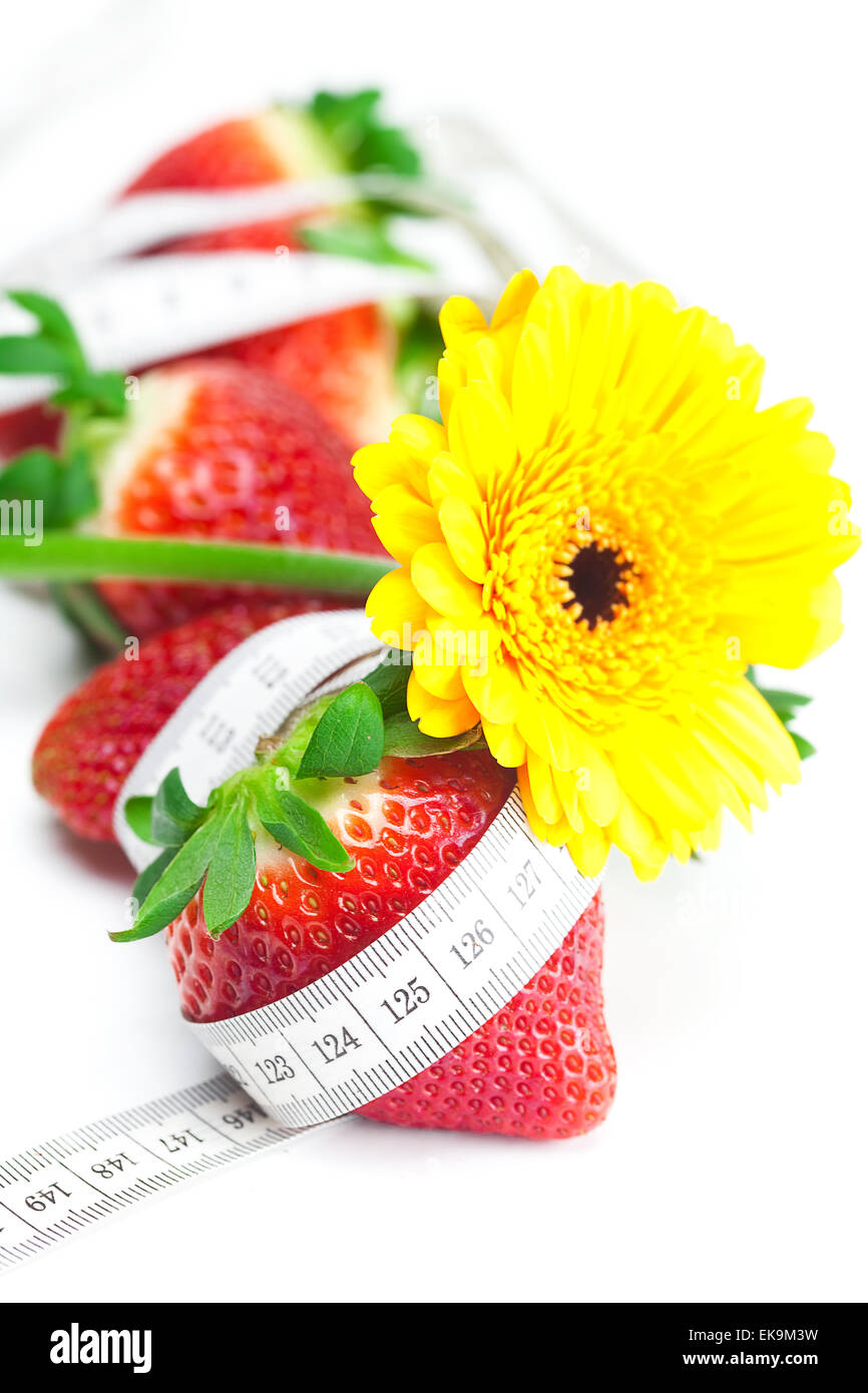 background of red big juicy ripe strawberry and flower Stock Photo - Alamy