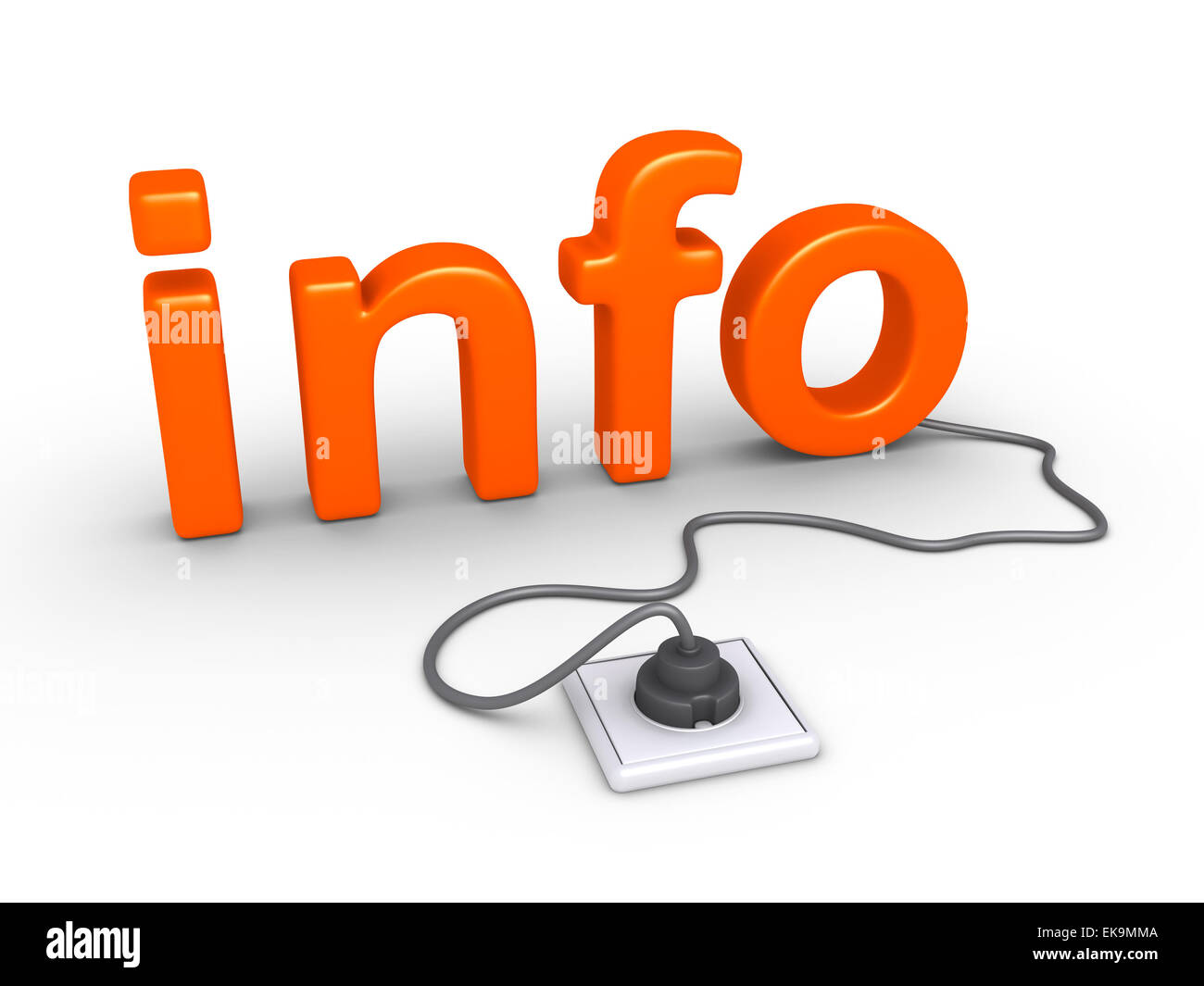 Info word plugged in Stock Photo Alamy
