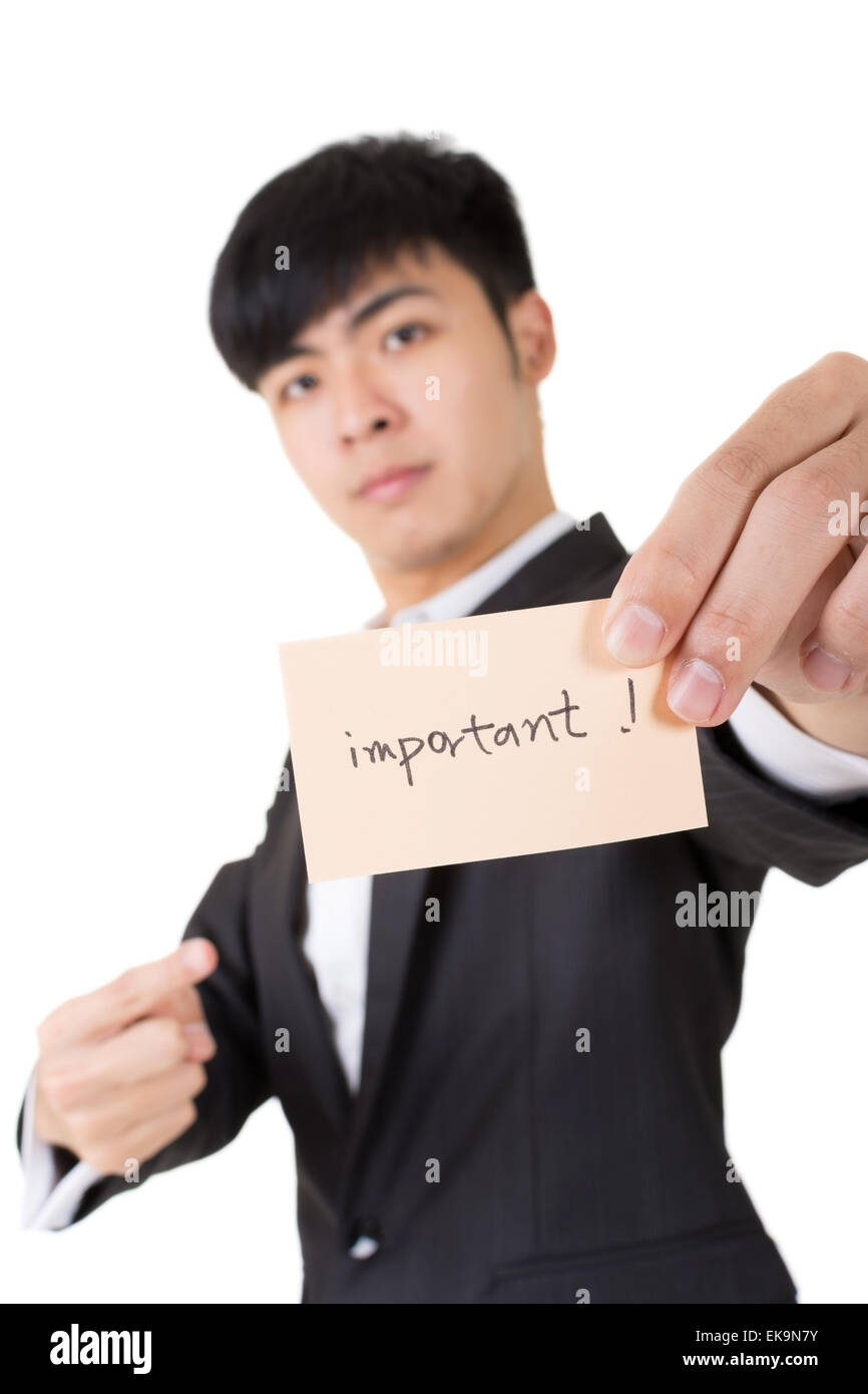 Importance Card important business card Stock Photo - Alamy