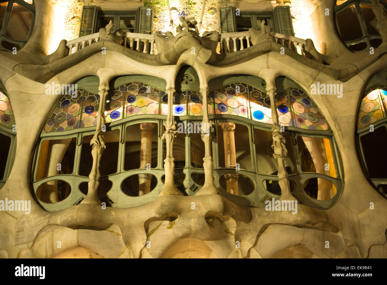 Casa Batllo, a key feature in the architecture of modernist Barcelona, Spain Stock Photo