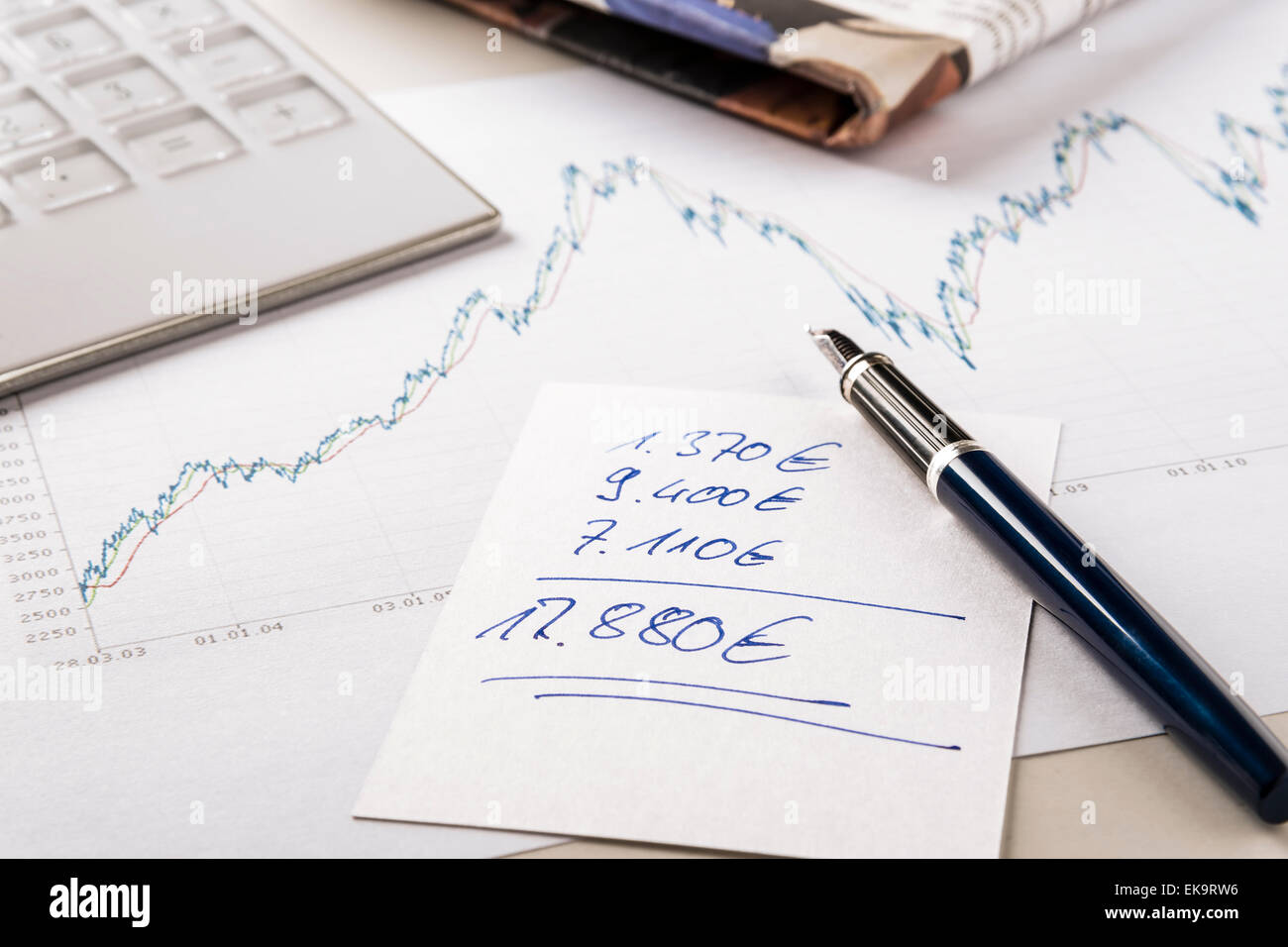 Note exchanges of revenue Stock Photo - Alamy