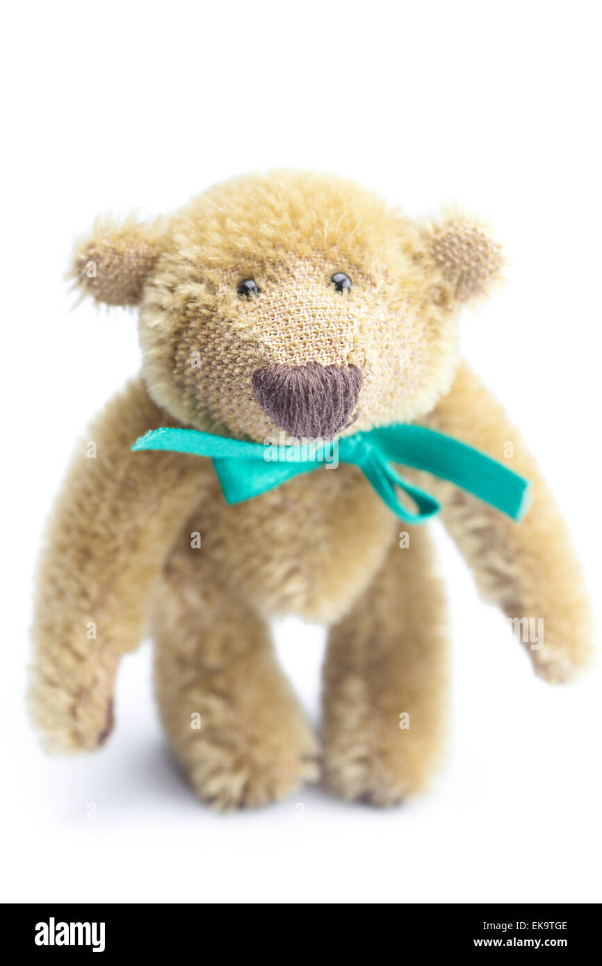 Teddy Bear with bow isolated on white Stock Photo - Alamy