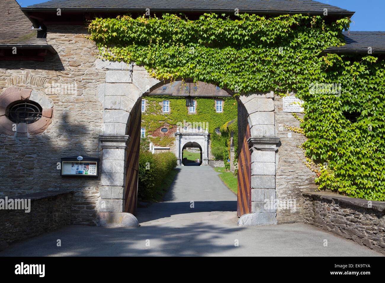 Burg Schnellenberg Castle, Hanseatic City of Attendorn, Sauerland region, North Rhine-Westphalia, Germany, Europe Stock Photo