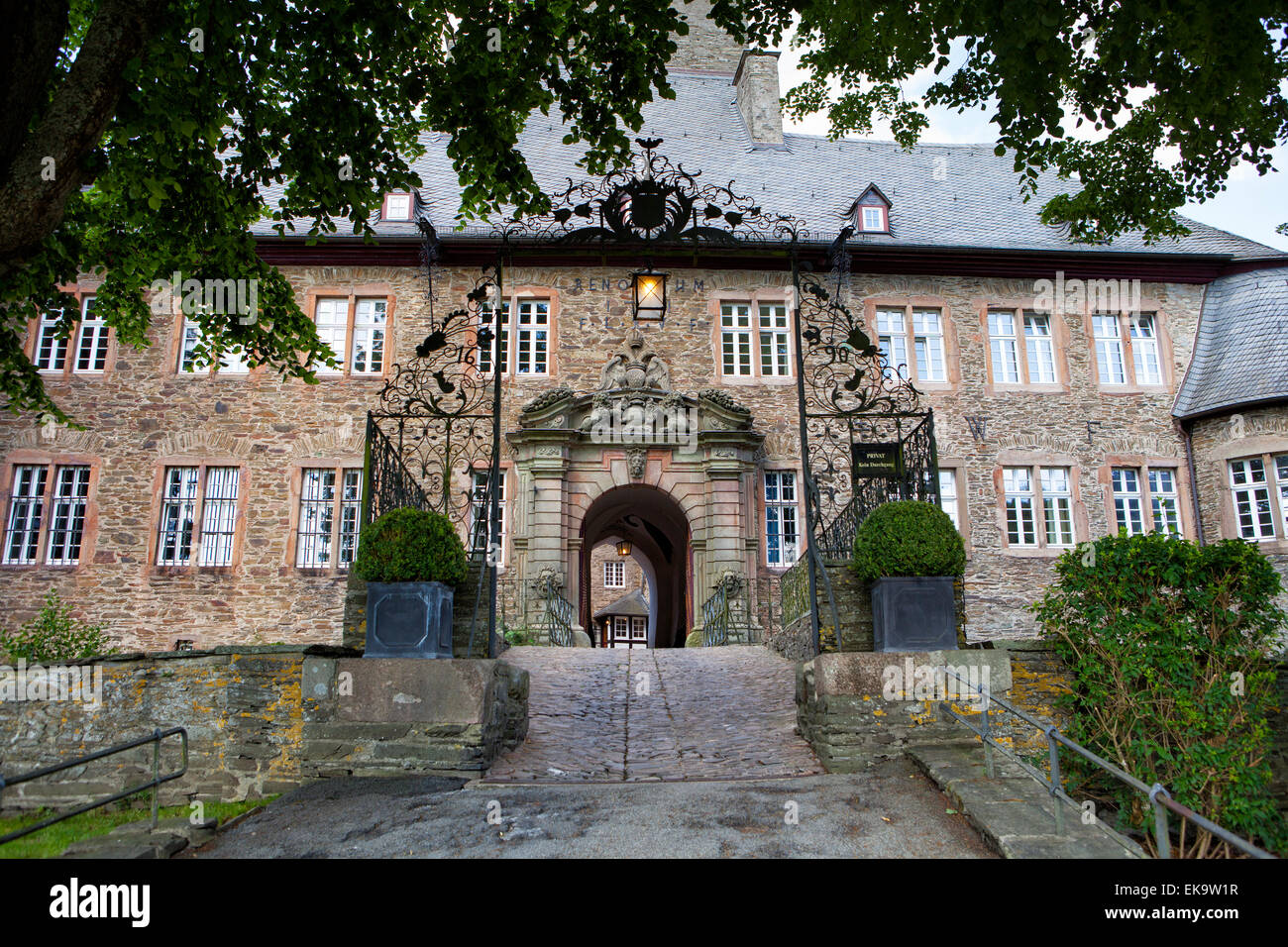 Burg Schnellenberg Castle, Hanseatic City of Attendorn, Sauerland region, North Rhine-Westphalia, Germany, Europe Stock Photo