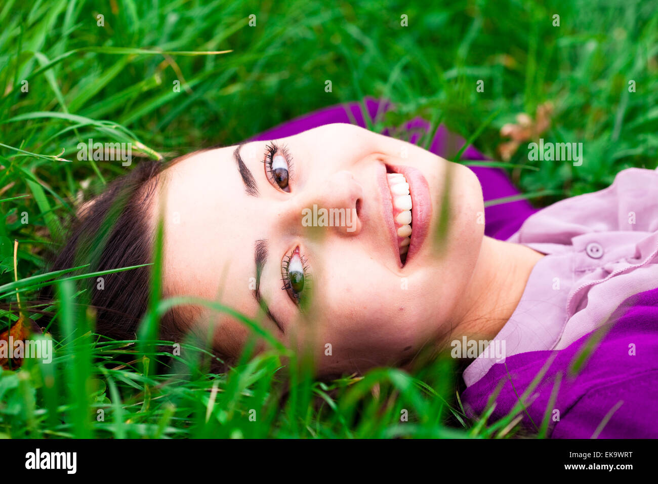 portrait of a beautiful young woman outdoor Stock Photo - Alamy
