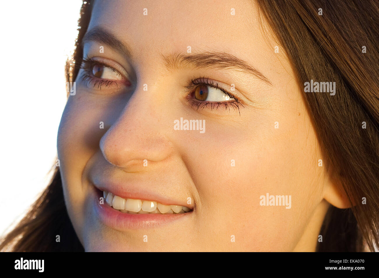 portrait of a beautiful young woman outdoor Stock Photo - Alamy