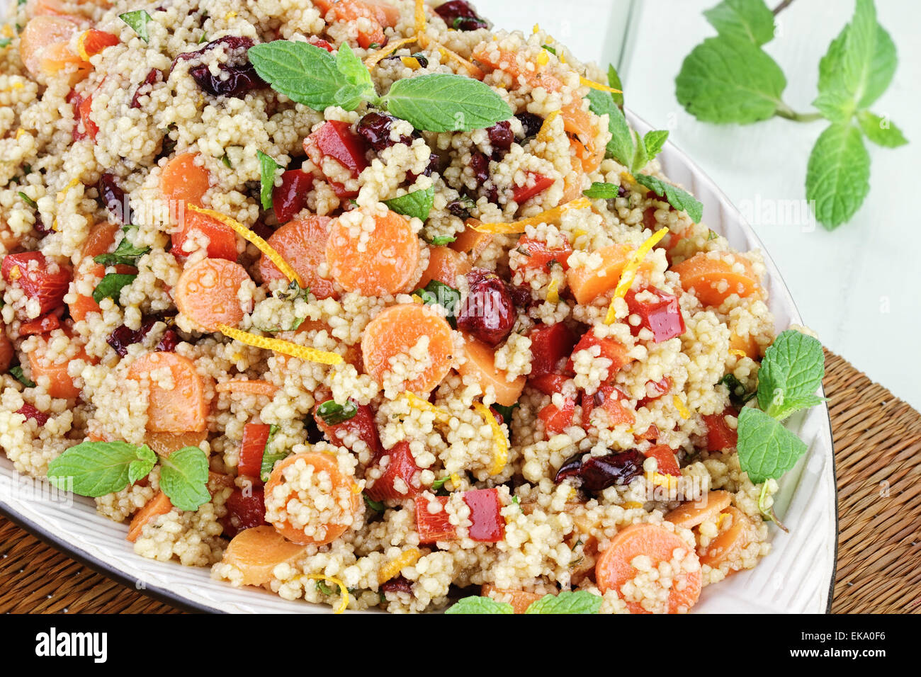 Citrus Couscous Salad Stock Photo