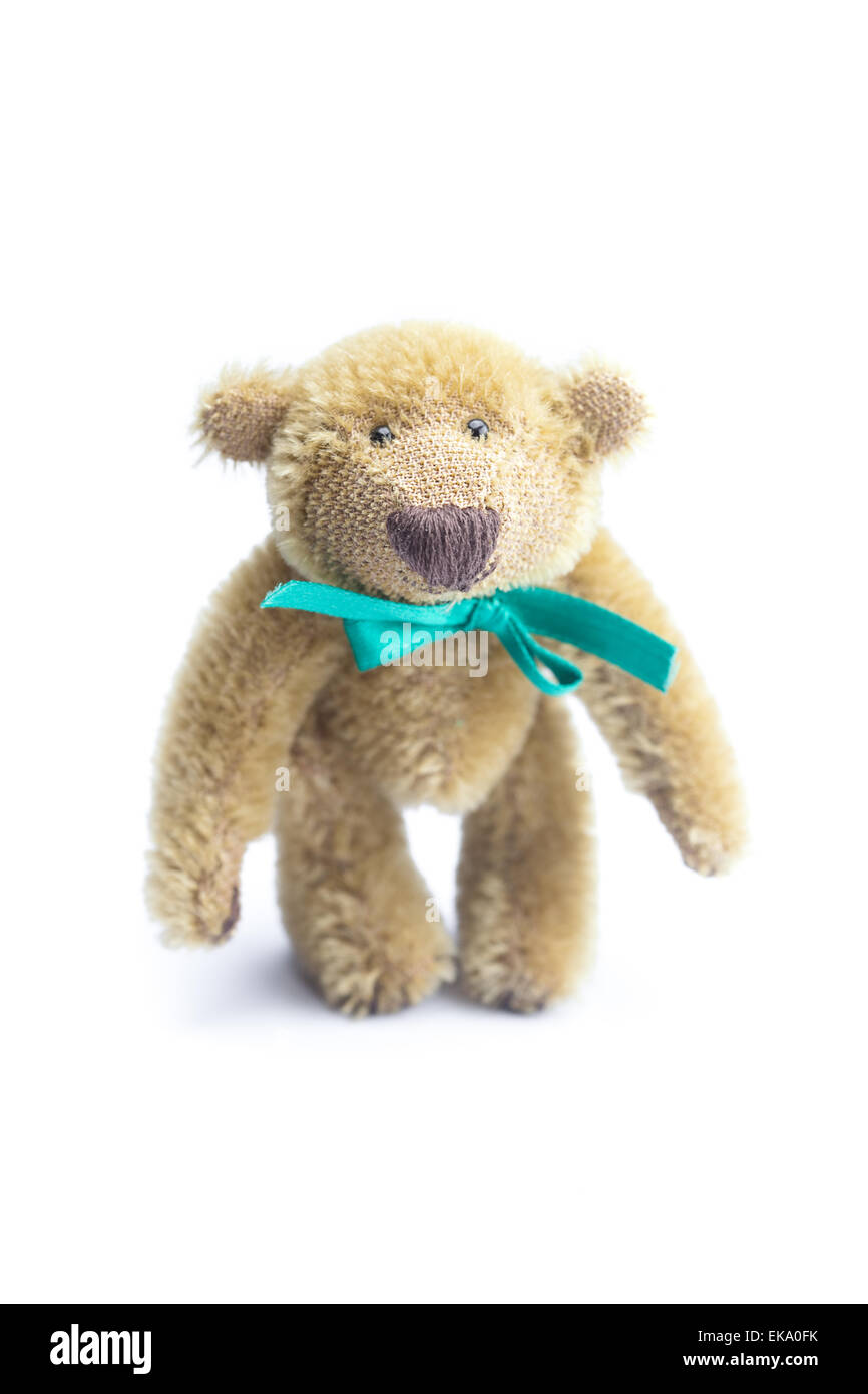 Teddy Bear with bow isolated on white Stock Photo - Alamy