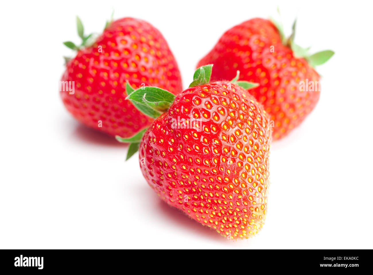 big juicy red ripe strawberries isolated on white Stock Photo - Alamy