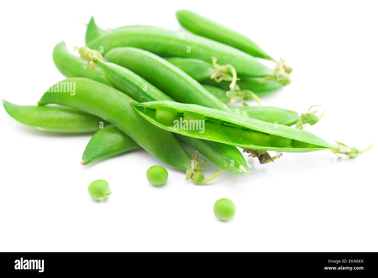 peas isolated on white Stock Photo