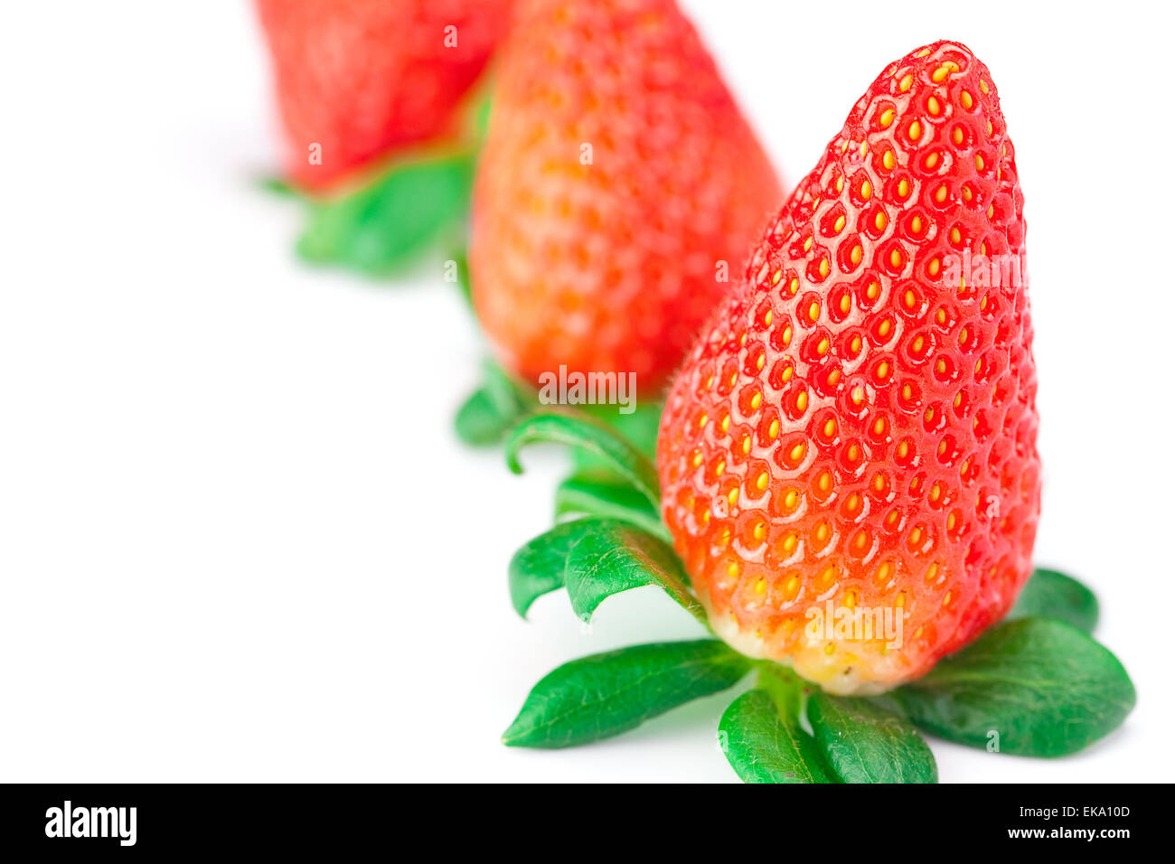 big juicy red ripe strawberries isolated on white Stock Photo - Alamy