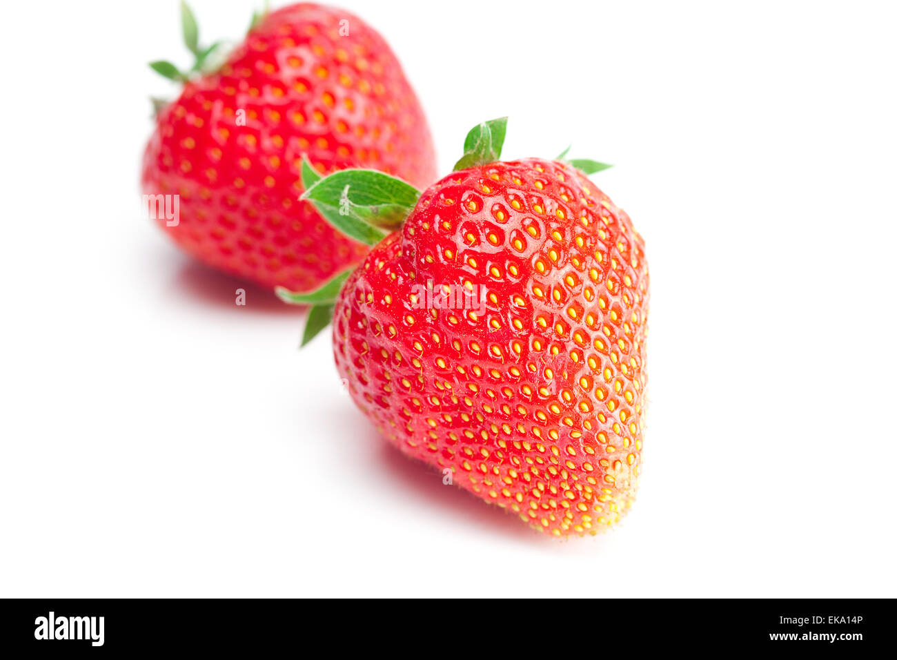 big juicy red ripe strawberries isolated on white Stock Photo - Alamy