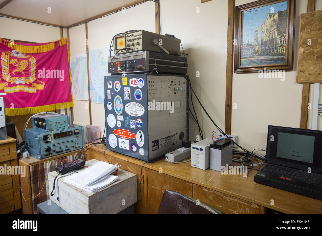 research office with obsolete British equipment, Vernadsky Research