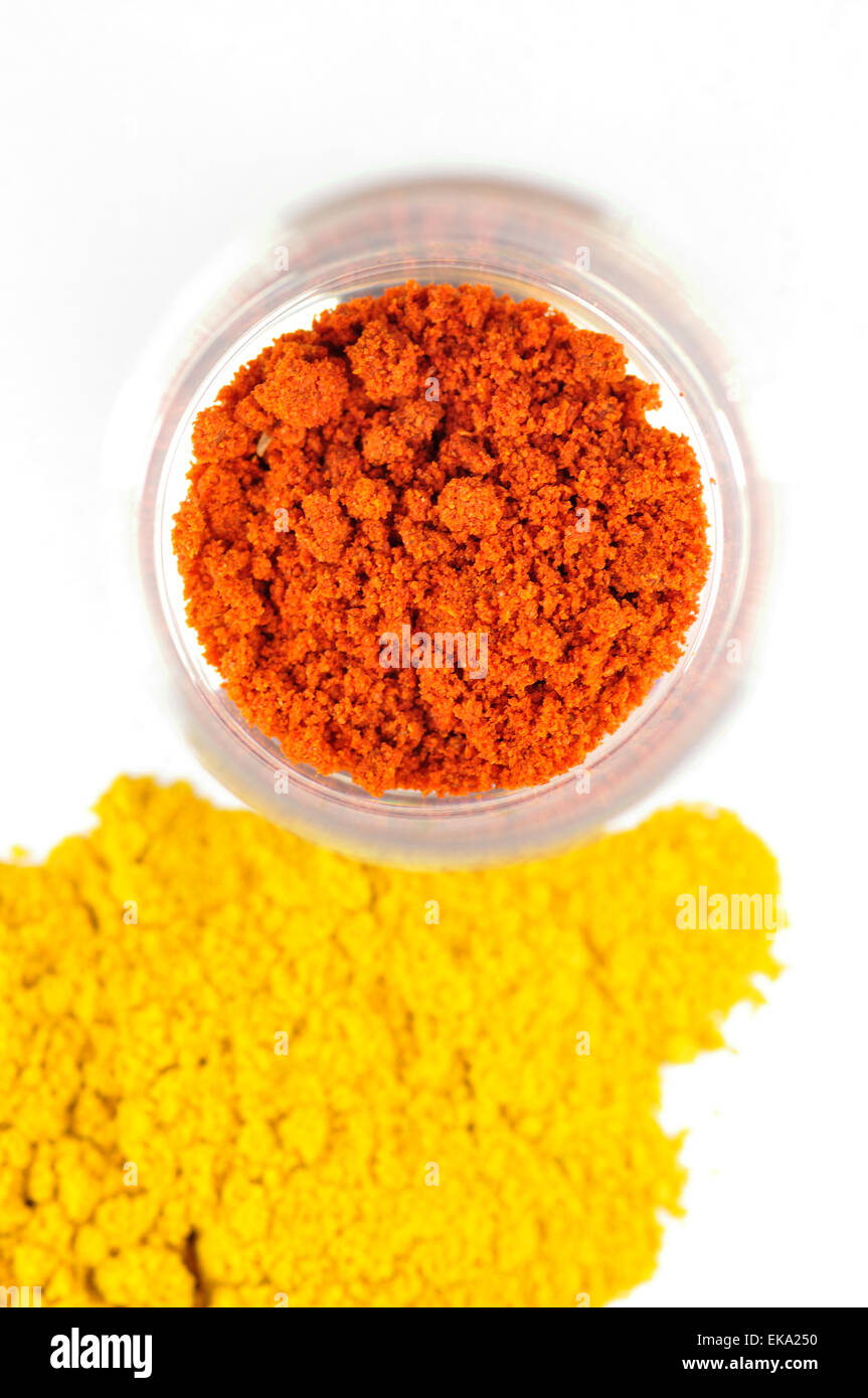 Curry Powder with Paprika powder Stock Photo Alamy