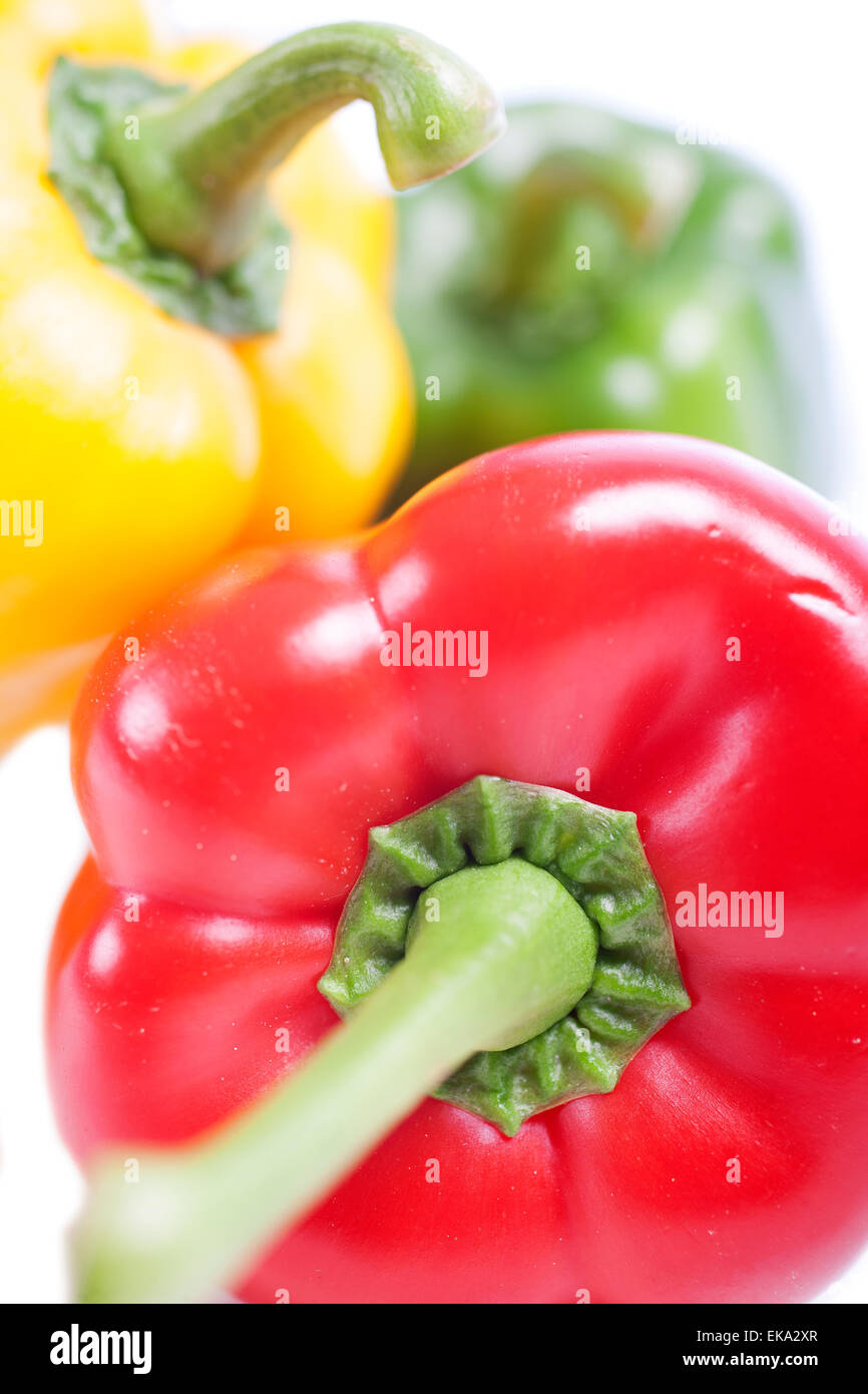 Selection of red yellow green peppers Stock Photo - Alamy