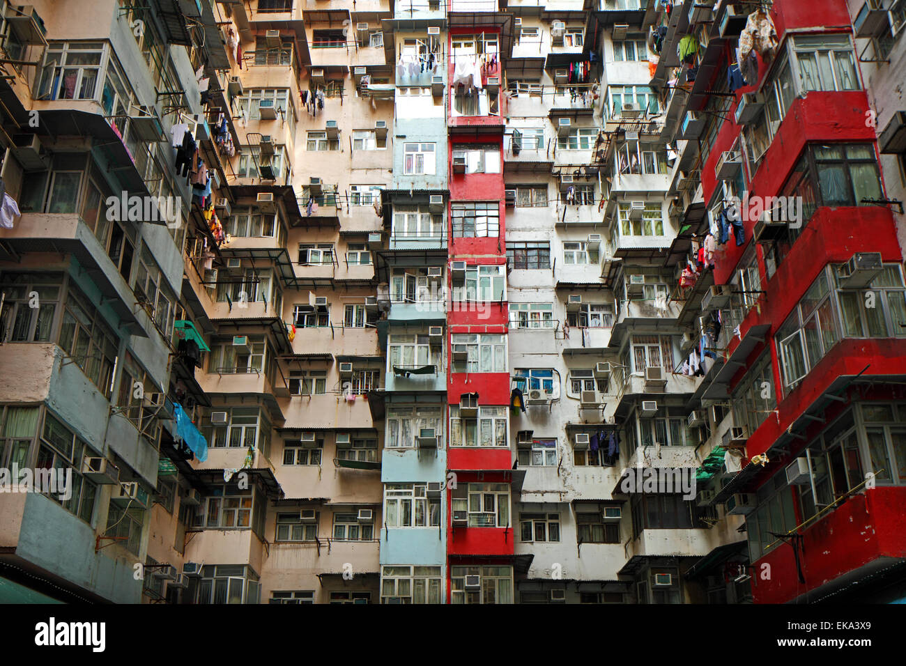 Old apartments in Hong Kong Stock Photo - Alamy