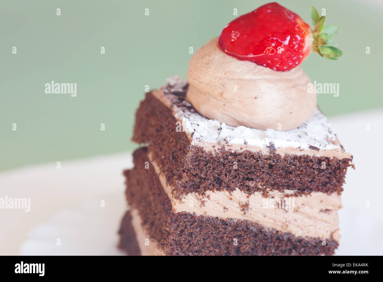 beautiful cake with strawberry on a white background Stock Photo - Alamy