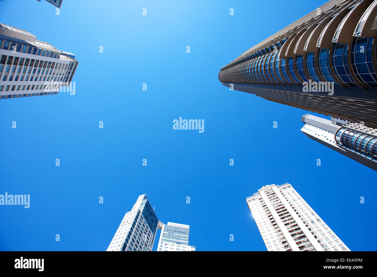 Beautiful modern office building against the blue sky Stock Photo - Alamy