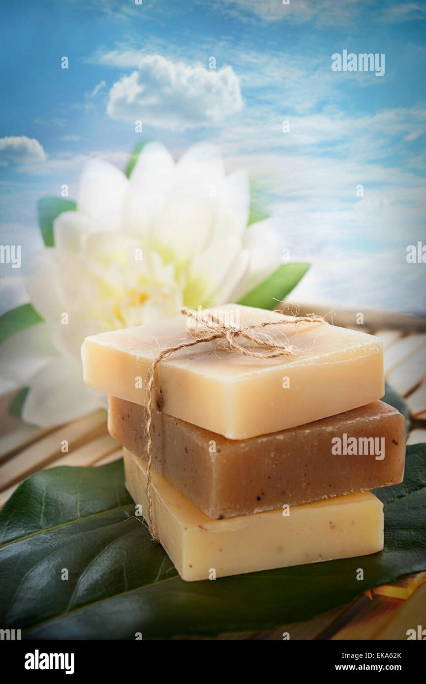 Spa natural soaps Stock Photo - Alamy