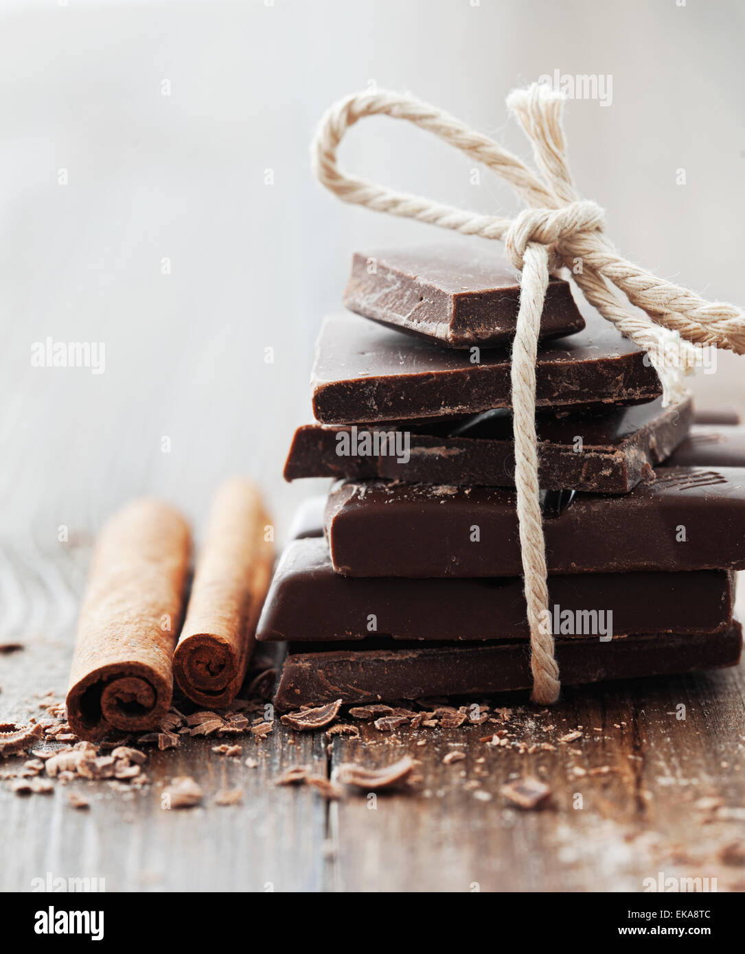 Chocolate and cinnamon Stock Photo Alamy