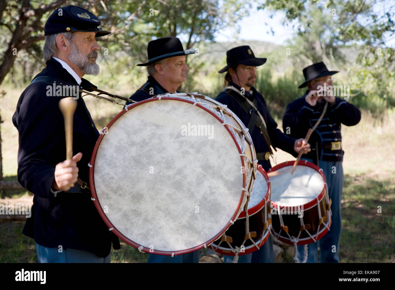 Costumed interpreters -- at Fort Stanton Live! celebration, near Lincoln, NM, USA Stock Photo