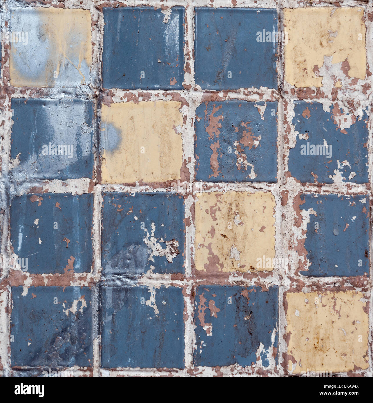 Old dirty colorful tile background. Close-up. Texture Stock Photo