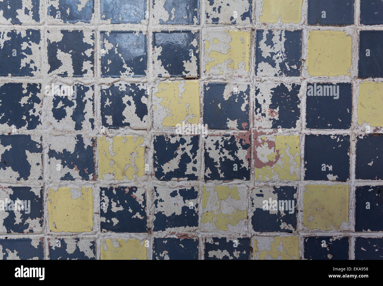 Old dirty colorful tile background. Close-up. Texture Stock Photo