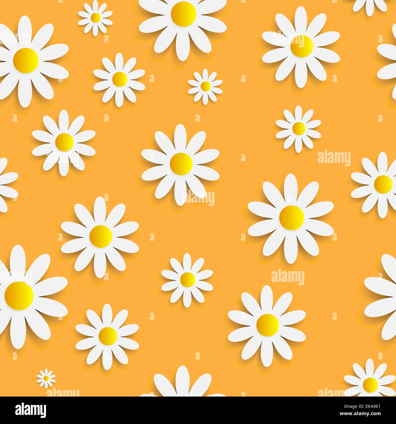 Flora Daisy Seamless Pattern Design Vector Illustartion Stock Photo - Alamy