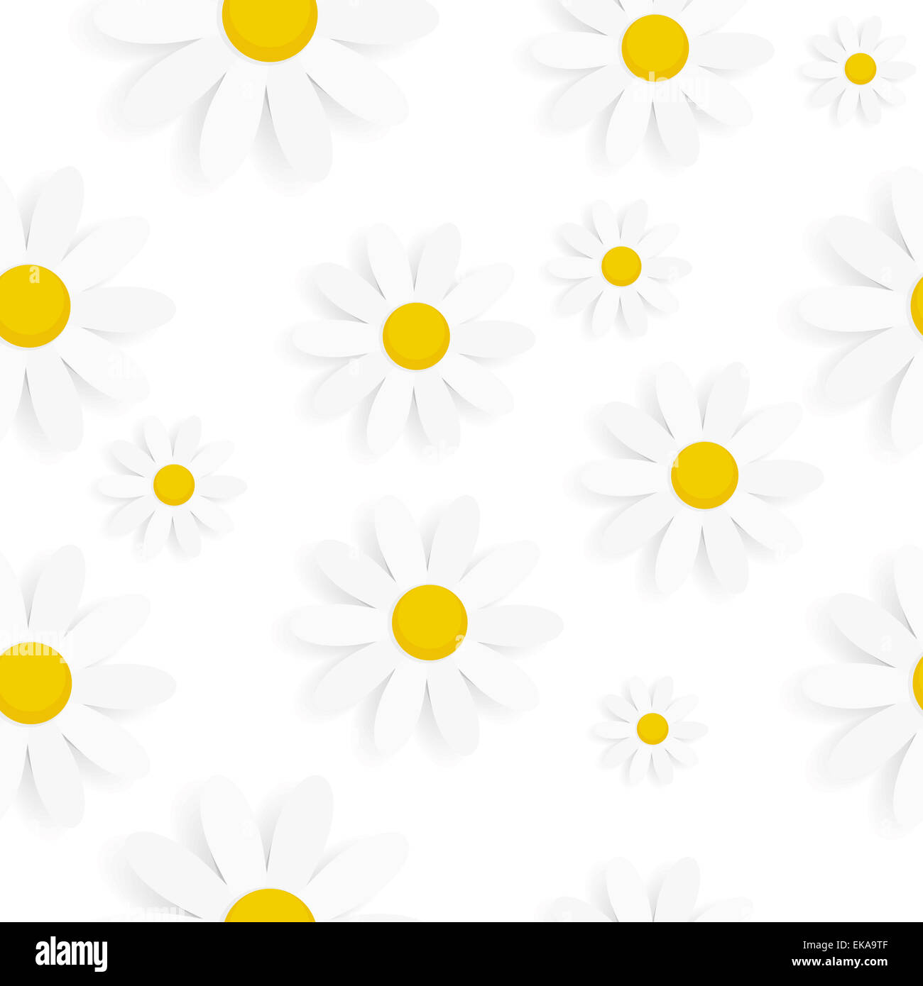 Flora Daisy Seamless Pattern Design Vector Illustartion Stock Photo - Alamy