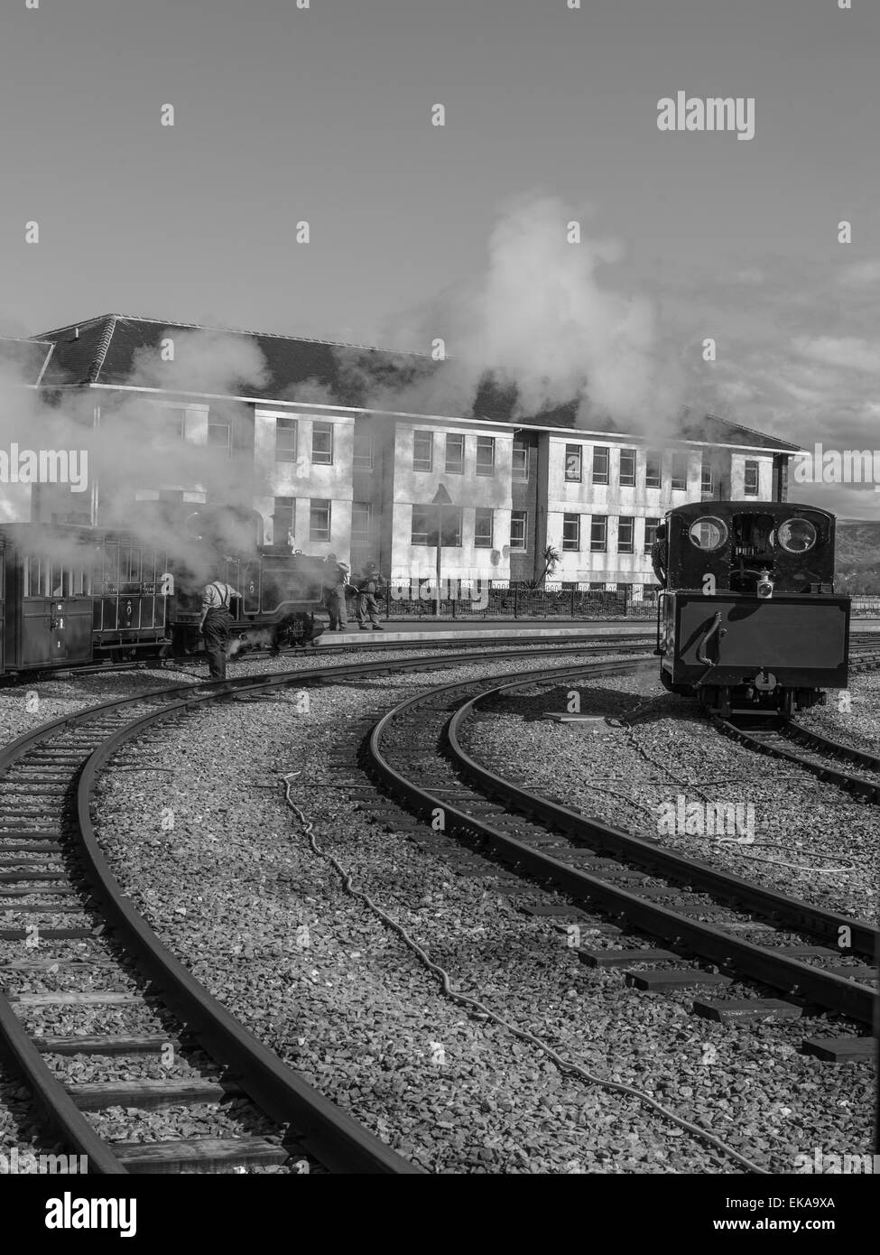 Ffestiniog Railway - Taliesin III & Blanche Stock Photo