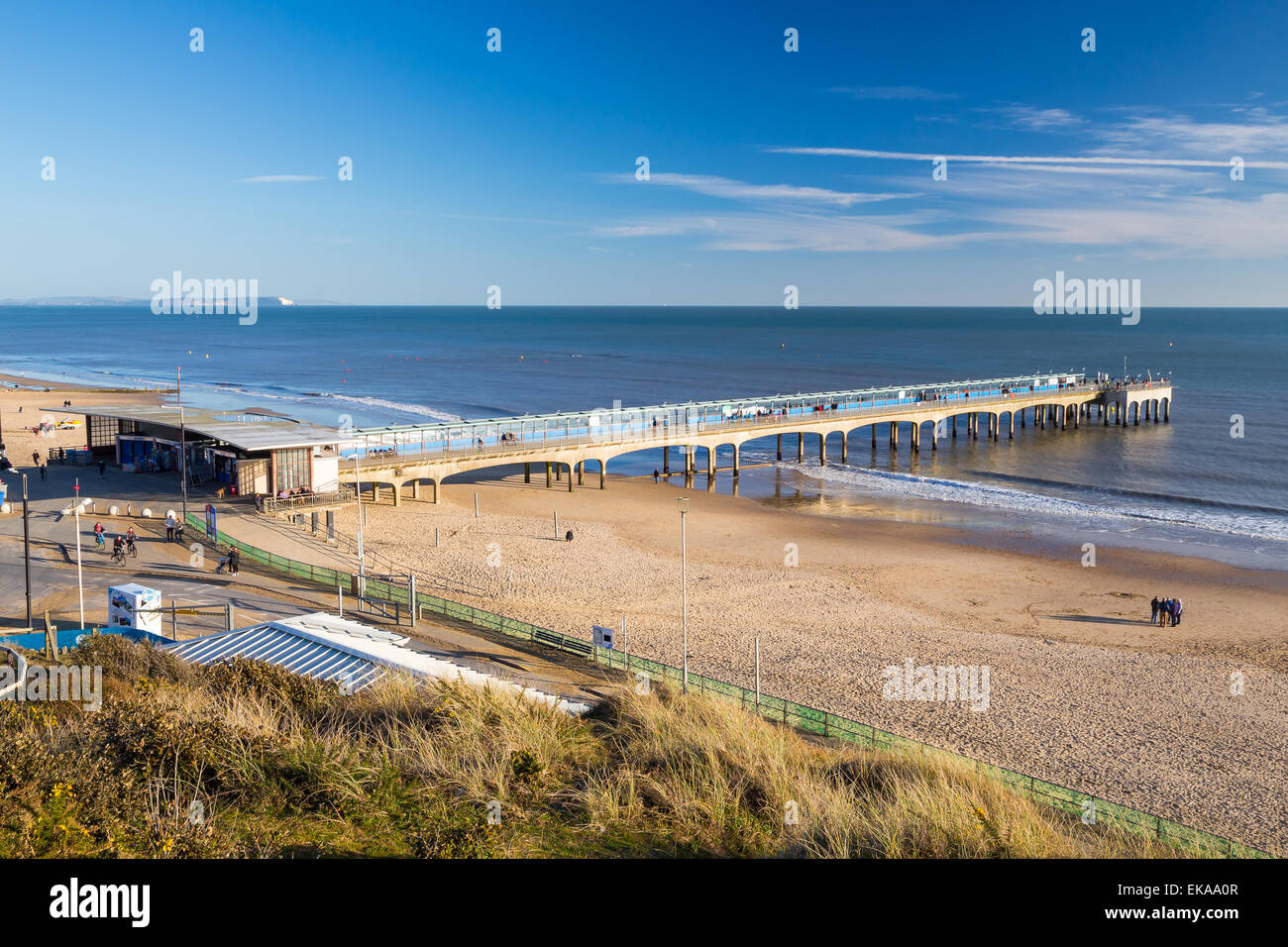 Overlooking Boscombe Pier near Bourneouth Dorset England UK Europe Stock Photo