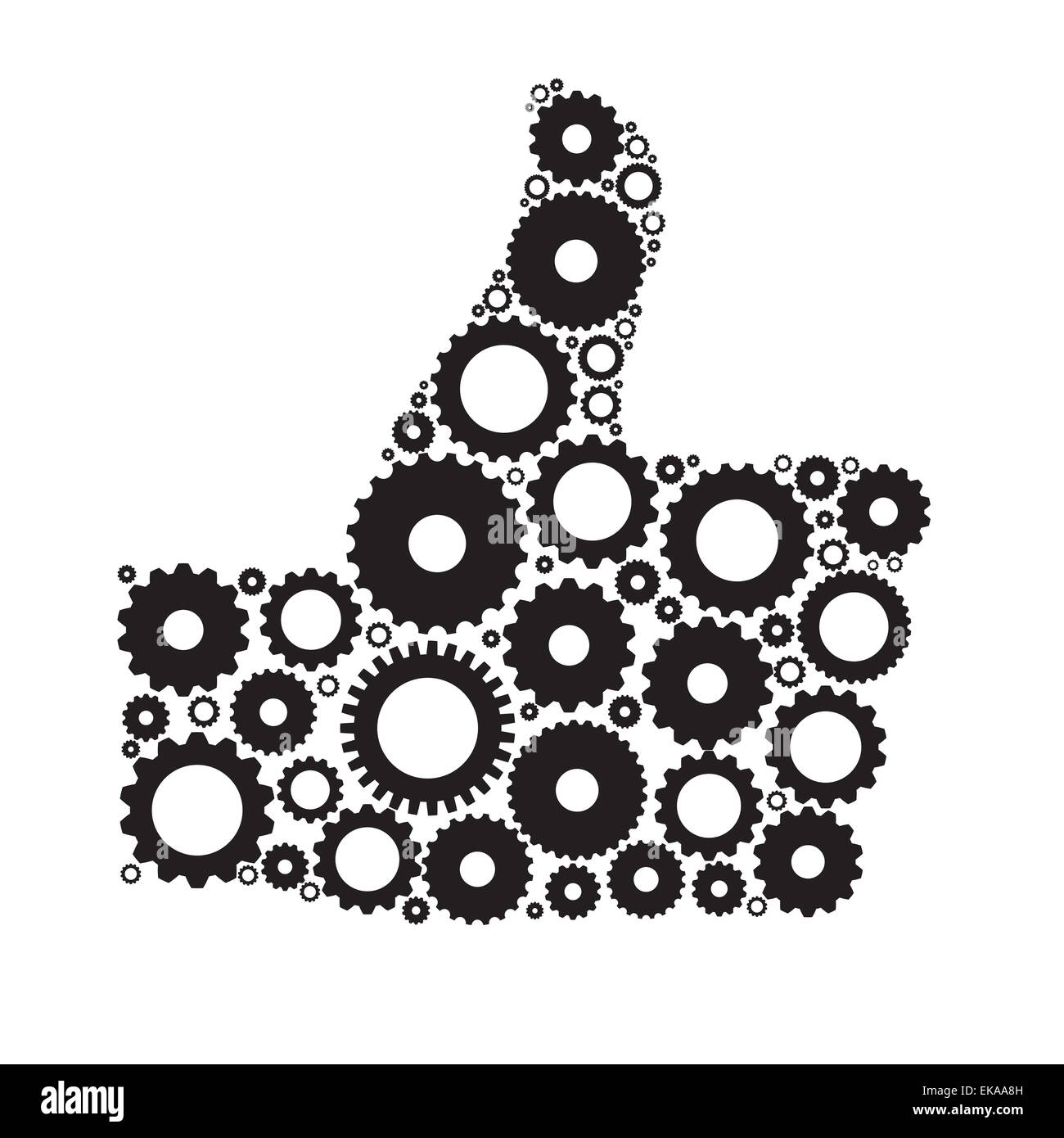Gear Hand Icon Vector Illustration Stock Photo Alamy