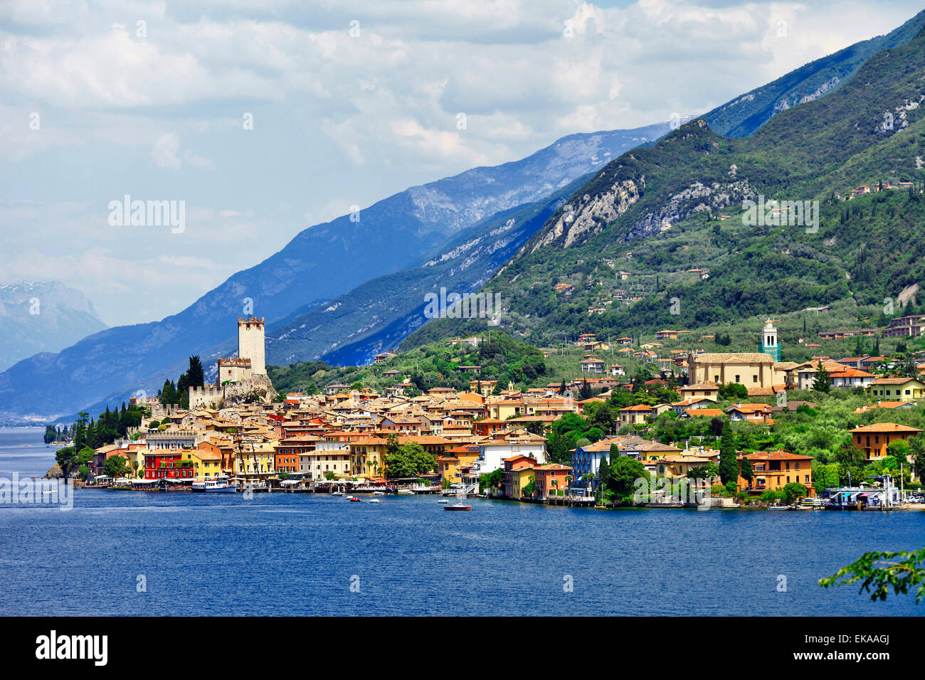 Beautiful Malcesine, lago di Garda, north of italy Stock Photo