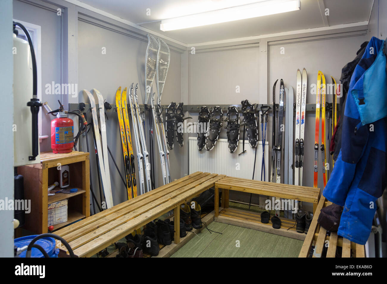 snow equipment and ski room, Vernadsky Research Base, Galindez Island