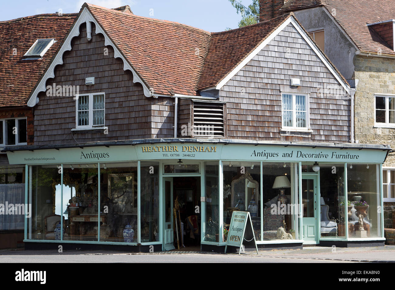 An Antiques shop in Petworth, West Sussex Stock Photo Alamy
