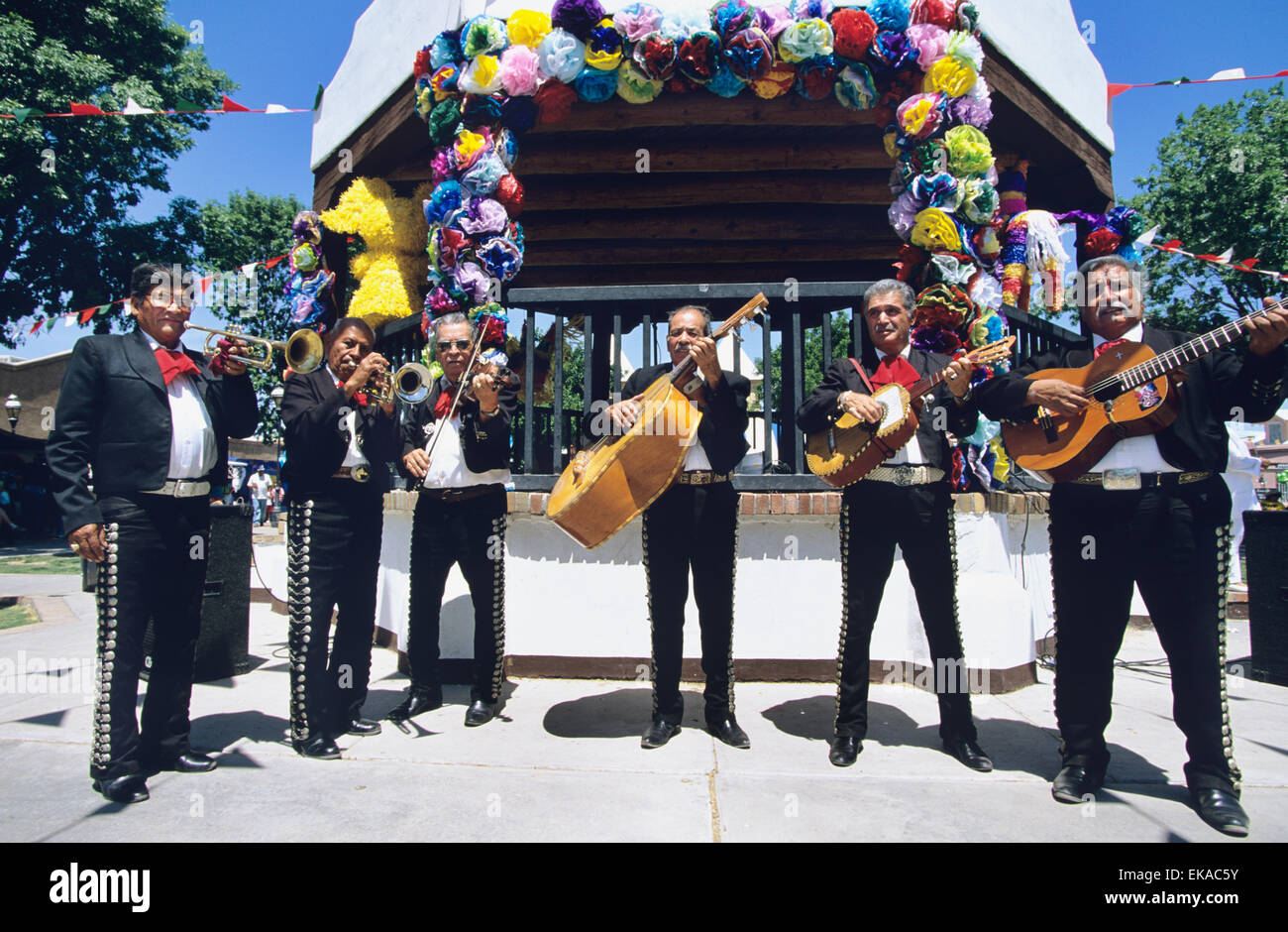 Mariachi band, Mesilla, NM, USA Stock Photo