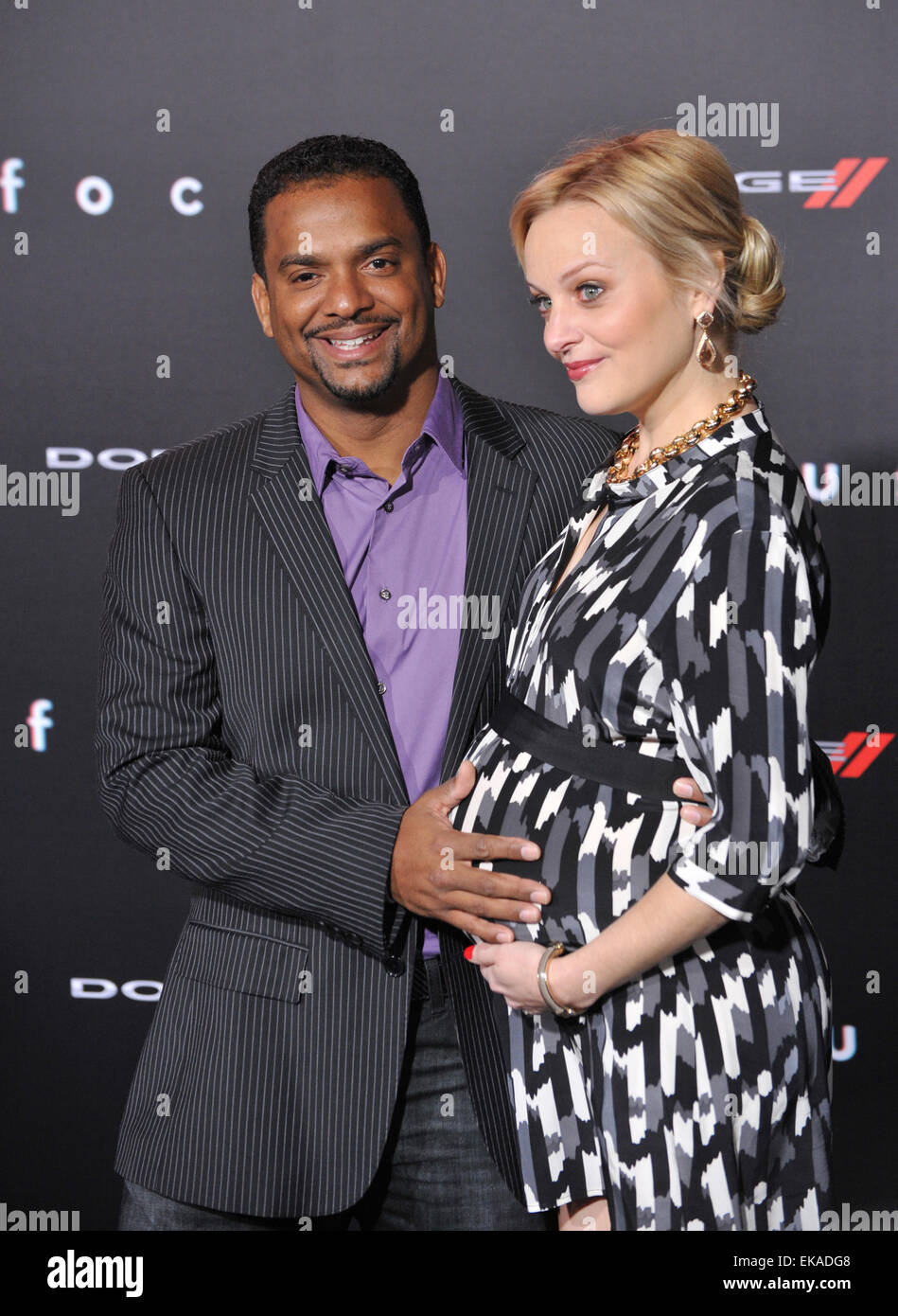 LOS ANGELES, CA - FEBRUARY 24, 2015: Alfonso Ribeiro & wife Angela at the Los Angeles premiere of 'Focus' at the TCL Chinese Theatre, Hollywood. Stock Photo
