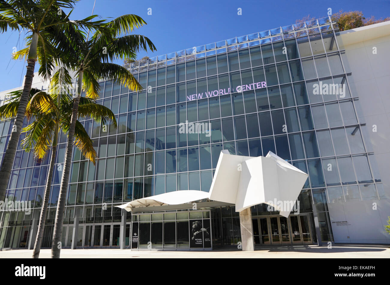 New World Center, Miami Beach, Florida, USA.   Architect: Gehry Partners, LLP Stock Photo