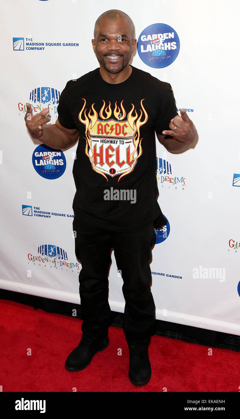 Darryl McDaniels attends the 2015 Garden Of Laughs Comedy Benefit at the Club Bar and Grill at Madison Square Garden. Stock Photo