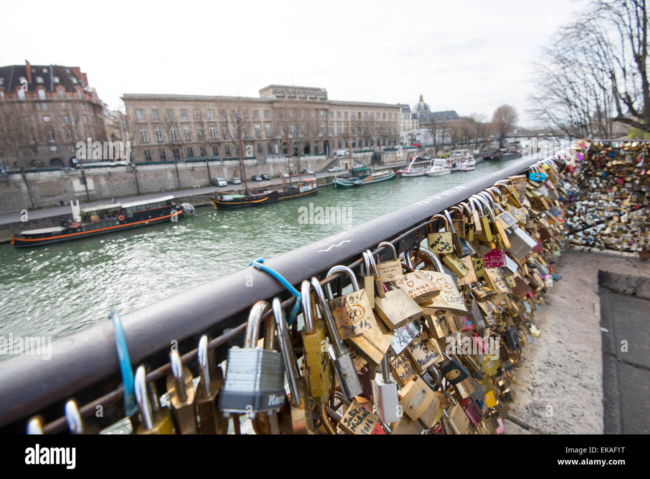 Love Locks on Pont Neuf in Paris